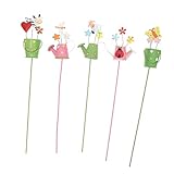jojofuny Waterbottle Water Jug 5pcs Picks for Lawn Arrangement Pick Metal Ornament Color Decor Stake