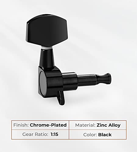Vangoa Guitare Mécaniques Boutons, 3L3R Cordes Tuning Pegs Clés Chevilles Têtes Fermés, pour Guitare Électrique ou… - Les Beatles, Paul McCartney, John Lennon, RIngo Starr, George Harrison Vangoa Guitare Mécaniques Boutons, 3L3R Cordes Tuning Pegs Clés Chevilles Têtes Fermés, pour Guitare Électrique ou… – Image 5