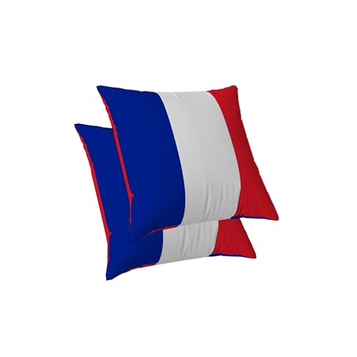 ggaimwf Drapeau Housse de Coussin Oreiller Drapeau français Européen Patriotique pour canapé Housses d’Oreiller Aspect Lin Accueil Taie d'oreiller...