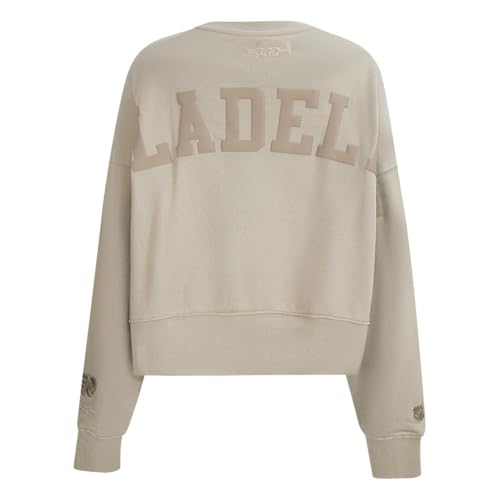 Pro Standard Womens NHL Philadelphia Flyers Wingspan Crewneck Sweatshirt Taupe