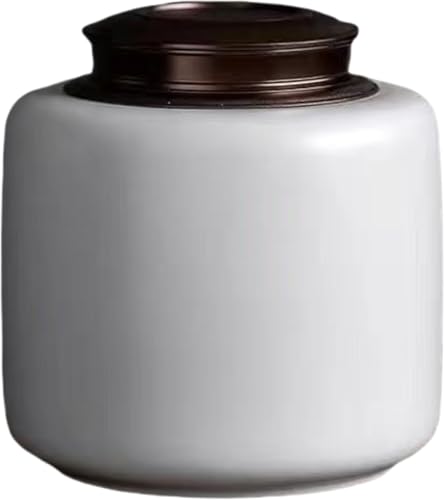 AMTIME 骨壺 小さい 骨壷 ミニ 分骨用 陶器 人間の灰用 記念品壺 納骨容器 遺灰 遺骨入れ 袖珍骨壷 仏具用品 ペット 人間用 手元供養 (Large,ホワイト)