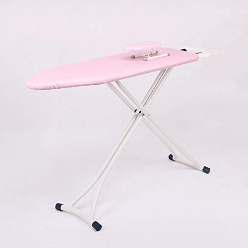Cadre de table à repasser rose clair 120x34 cm avec piètement stable et pliable