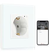 BSEED Zigbee Wall Socket, Schuko Smart Plug, Compatible with Alexa and Google Home, Control...