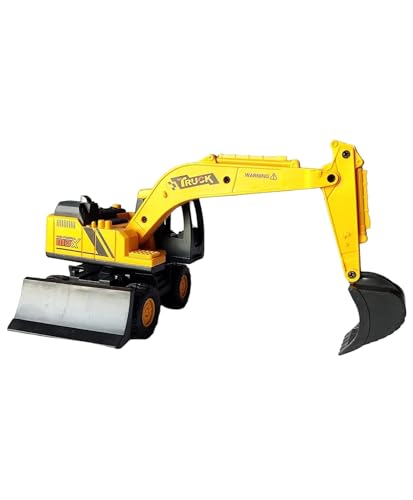 Image of Construction Bulldozer Excavator Loader Truck Vehicles for Kids Building Vehicle Engineer Toys for 3 4 5 Year Boy Toddlers Unbreakable Toy for Kid (706-15) Yellow