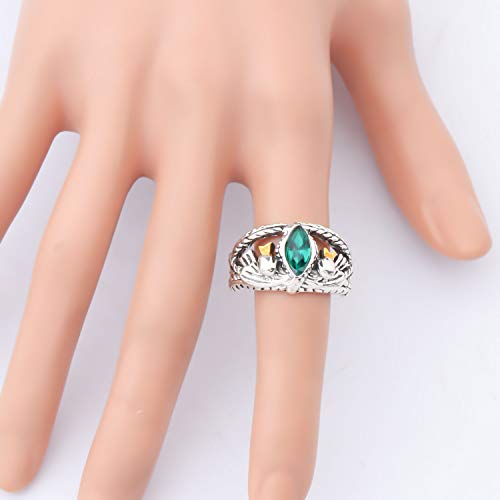 FAADBUK Aragon Rings Jewelry LOTR Aragon's Green Stone Rings 8 to 11 Aragon Snake Gothic Rings(Size - 11)3