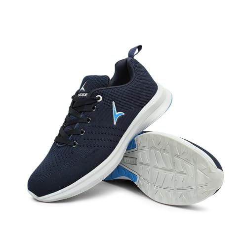Image of TRACER Men's Running Shoes Stylish & Comfortable EVA with Rubber Sole, Lightweight Knitted Upper, Breathable Design, Secure Fit for Running, Training & Walking, Size 6 to 11UK