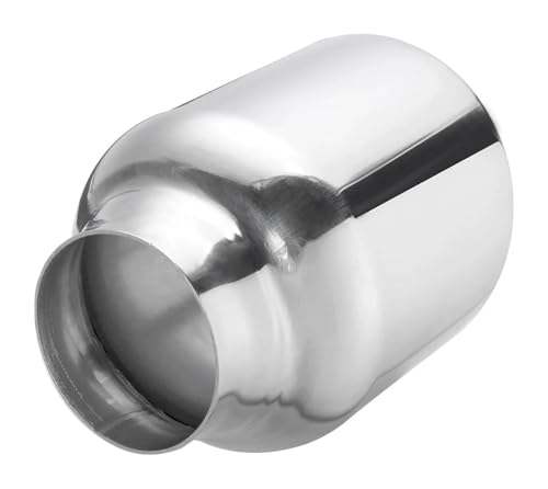 Tubo de escape silenciador de doble pared en acero inoxidable con acabado pulido para coche