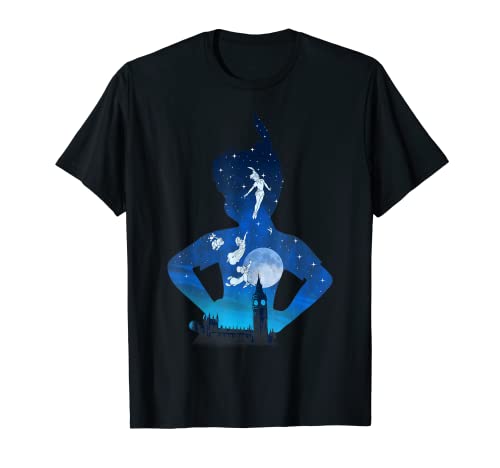 Disney Peter Pan London Flight Silhouette Camiseta