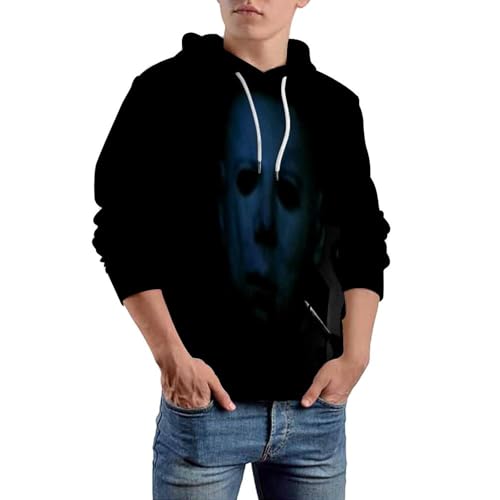 ZHANGXM Adult Sweater Sweatshirts Halloween Michael Myerss Long Sleeve Pullover Sweatshirt Casual Outfits Fall Clothes