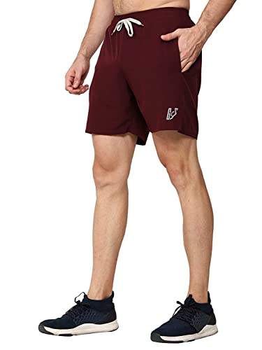 Image of Mens Arrival Athletic Cotton Shorts Two Side Pockets Super Stretchy Elastic with Drawstrings Running, Gym, Yoga, Fitness & Casual Wear Activewear Workout Shorts for Men