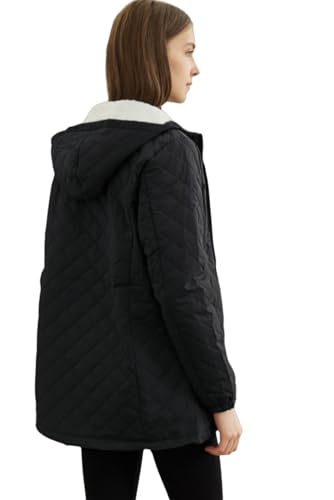 Womens Winter Outdoor Two-Pocket Fleece Hooded Long Warm Zipper Jacket3