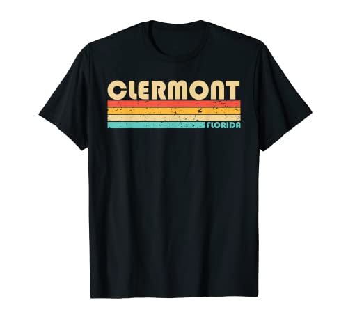 Clermont FL Florida Funny City Home Roots Retro années 70/80 T-Shirt