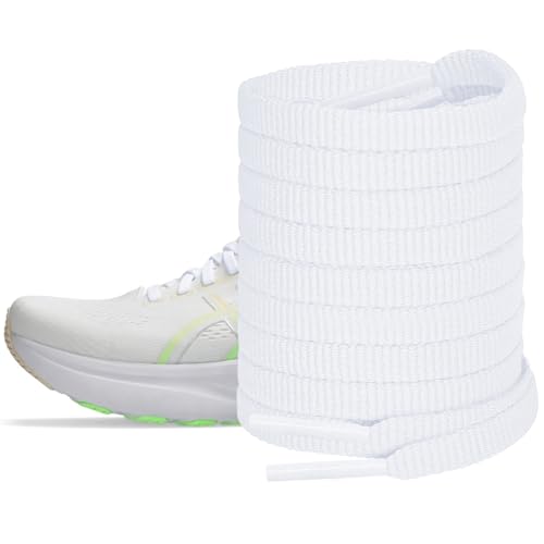 NDTEZUGT (�A�V�b�N�X) ASICS Gel-Nimbus/Gel-Kayano/GT-2000�p�v���~�A���V���[���[�X ��v�ȃ|���G�X�e���t���b�g���[�X�����p �����j���O�p, �s���A�z���C�g, 54"/140cm