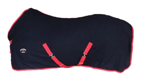 Image of Challenger Horse Sheet Polar Fleece Cooler Exercise Blanket Wicks Moisture Red 4352
