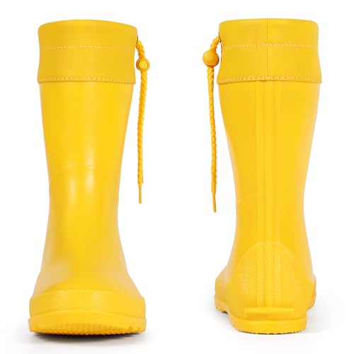 Asgard Women's Mid Calf Rain Boots Collar Gardening Boots Ultra Lightweight Portable Garden Shoes3