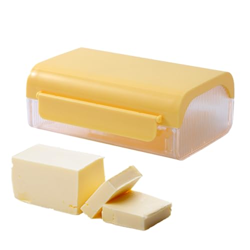 Mantequillera, almacenamiento moderno hermético con cortador, contenedor de queso para refrigerador y bandeja de mantequilla, organizador de cocina fácil de usar, accesorio duradero de almacenamiento