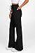 PRETTYGARDEN Women's 2024 Casual Flare Pants Elastic High Waisted Drawstring Bell Bottom Bootcut Leggings Lounge Sweatpants (Black,Small)