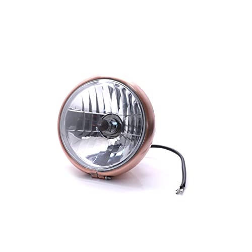 Lumière antibrouillard pour moto avec grille de phare vintage à montage latéral custom