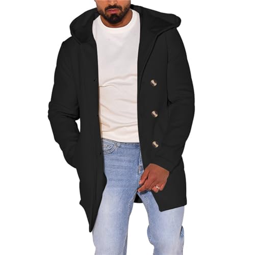 Manteau hiver homme trench en laine chaud contre le froid coupe droite