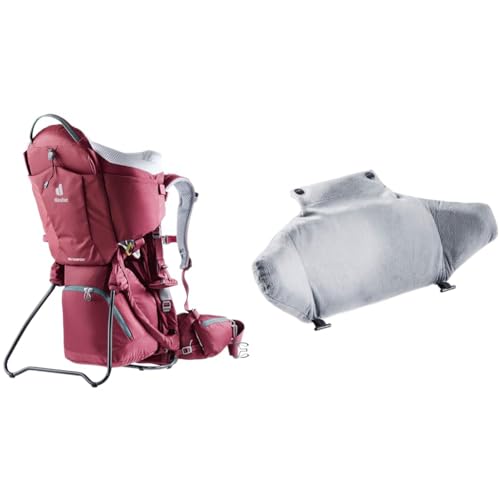 deuter Kid Comfort Kindertrage, 14 L, maron & KC Chin Pad Kopfkissen für...