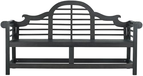 Safavieh PAT6705K Outdoor Collection Khara Dark Slate Grey Bench