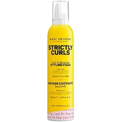 1 of Marc Anthony Strictly Curls Styling Foam, Extra Hold Curly Hair Mousse with Vitamin E & Silk Proteins Transforms Frizzy Hair to Full, Shiny, Defined Curls - Sulfate-Free Anti-Frizz Styling Mousse