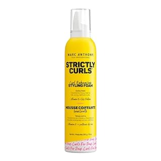 Marc Anthony Strictly Curls Styling Foam, Extra Hold Curly Hair Mousse with Vitamin E & Silk Proteins Transforms Frizzy Hair to Full, Shiny, Defined Curls - Sulfate-Free Anti-Frizz Styling Mousse