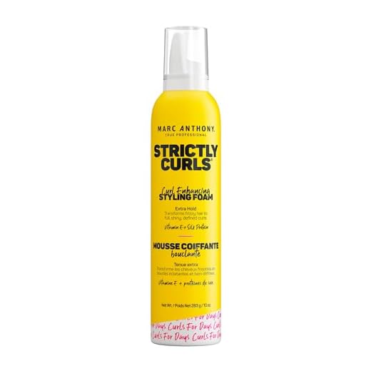 Marc Anthony Curl Enhancing Styling Foam, Extra Hold, Strictly Curls - Vitamin E & Silk Proteins Transforms Frizzy Hair to Full, Shiny, Defined Curls - Sulfate-Free Anti-Frizz Styling Mousse Product