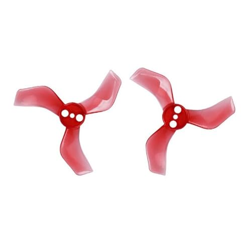 Hélice 40mm 1635 tri-pale rouge pour stabiliser votre micro drone FPV