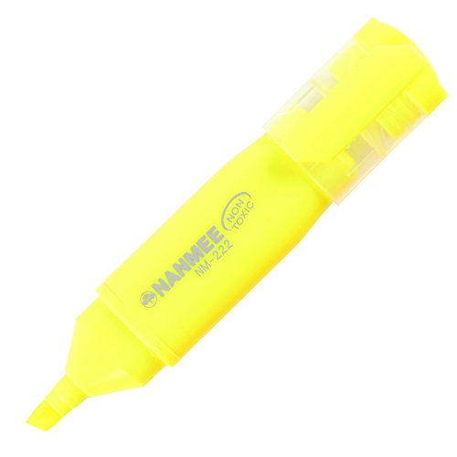 Nanmee Highlighter Pen Non Toxic NM-222 Yellow ink, Pack 4 pcs.