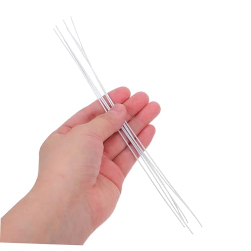 CHILDWEET 1000pcs Alambre de Hierro Galvanizado para Cables Eléctricos Proyectos del Hogar y Jardín Alambre resistente a la oxidación para soporte y organización de plantas miniatura 4