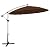 Tangkula 10 FT Patio Offset Umbrella, Outdoor Cantilever Umbrella with Easy Tilt Adjustment, 16 Sturdy Ribs, Crank and Cross Base, Market Hanging Umbrella for Backyard, Poolside, Lawn, Garden (Tan)