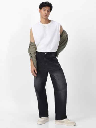 Image of Urbano Fashion Men Mid Rise Loose Jeans