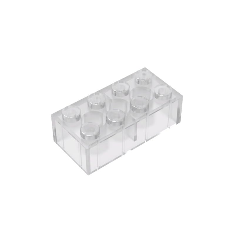 XYEIUGO 3001 Basic Bricks Brick 2x4, Trans-Clear, 50 PCS โ image 1
