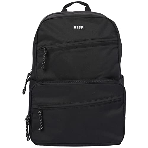 Neff Momentum Backpack School Work Travel Adjustable Straps Laptop Pouch, Black, One Size #TOP24