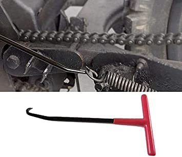 Image of Motorcycle Exhaust Spring Hook Tool T-Handle Type with Rubber Coating,red,16x8.3x1.8 cm