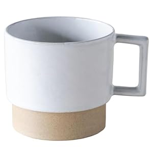 TAMAKI スタック TSUNAGU マグ スノーホワイト 9x12x高さ8.5cm 陶器 400ml T-963036" 