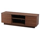【40~43型推奨】 アイリスオーヤマ テレビ台 テレビボード ローボード 幅約125cm 奥行35.2cm 高さ41.5cm 42型 ウォールナット 天然木 引き出し付き 扉付 完成品 耐荷重30kg BTS-SD125U-WN