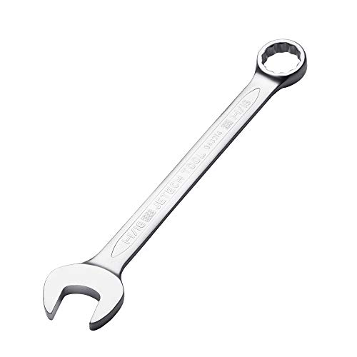 Jetech 1-1/16 Combination Wrench SAE 12-Point Chrome Vanadium Steel Spanner Industrial Grade with 15-Degree Offset Sand Blasted Finish Heat-Treated Forged Tool