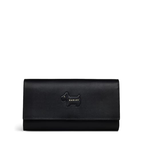 RADLEY London Puffy Protect Women's Extra Large Leather Flapover Wallet (Black)