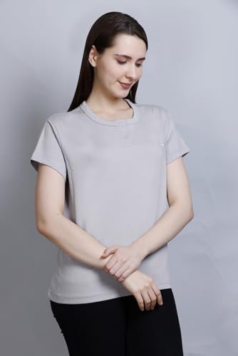 Image of CUPID Women Comfortable Cotton Round Neck Half Sleeve Casual T-Shirt, Sleep, Night, Yoga, Daily Gym n Lounge Wear Short Tee /Top for Girls