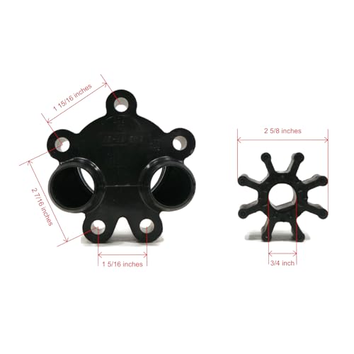 Image of The ROP Shop Water Pump Impeller Kit for 1997 Mercruiser 5.7L, 350 V-8, EFI BBL GM MIE GM