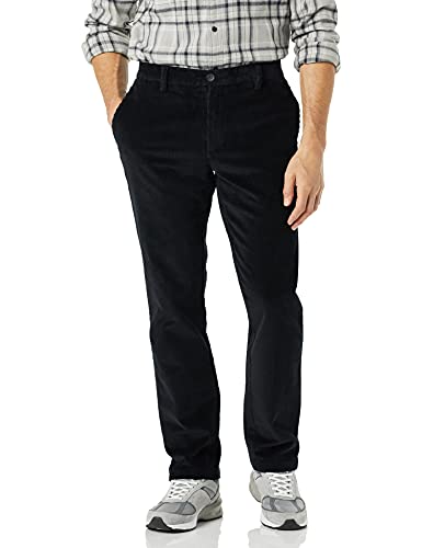 Amazon Essentials Herren Chinohose Aus Cord In Schlanker Passform, Schwarz,...