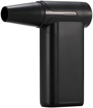（14:00時点） エレコム 電動エアダスター ハイパワー 超強力 130000rpm高速回転 60m/s最大風速 コンパクト 軽量 逆さ噴射可能 風量8段階調整 5種類ノズル付き 充電式 ブラック ADWALBB04BK