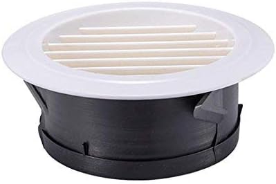 Hon&Guan 150mm Round Louvred Air Vents for Wall Ceiling 6 Inch Extractor Vent Cover Grille with Flyscreen Mesh Shed Vent Duct Vent Tumble Dryer Vent Cover External - Image 5