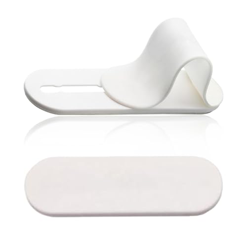 Image of U Shape Smart Phone Holder | Stand | Phone Holder for Hand & Mobile Back Holder | Great for Selfie & Works as iPhone Stand & Android Phone Stand (White, 1 Pack)