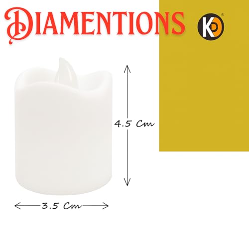 Image of K D 24 Pcs LED Multi Tea Light Candles | Flameless & Smokeless | Decorative Acrylic Candle Home Decor, Deepawali, Diwali Decor, Navratri, Gifting, Festival Decoration (Candle Multi Pack of 24)