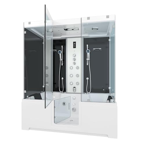 Kombination Badewanne Dusche K88-SW-TH-A-EA Duschtempel 180x100 cm OHNE Zusatzoption