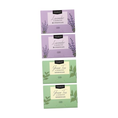 VINTORKY Absorbente De Aceite Facial Cajas Limpieza y Control De Brillo Para Piel Mixta y Grasa Aromas Té De Aceite Compacto