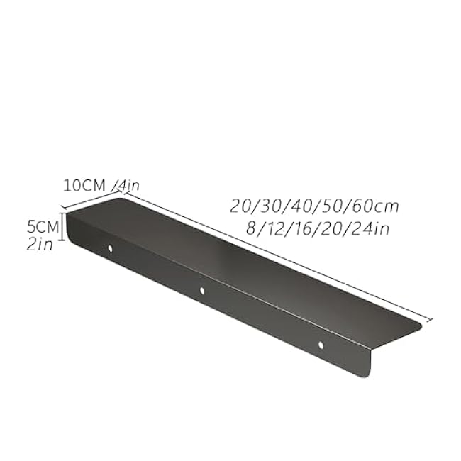 Metal Kitchen Refrigerator Gap Partition Countertop Gap Extension Plate, Refrigerator Side Partition, Gap Cover Between Countertop And Wall, No Drilling Required(Black,60x10cm/24x4in)